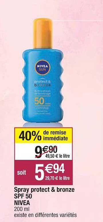 spray protect & bronze spf 50 nivea