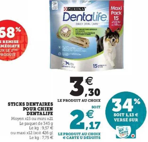 sticks dentaires pour chien dentalife