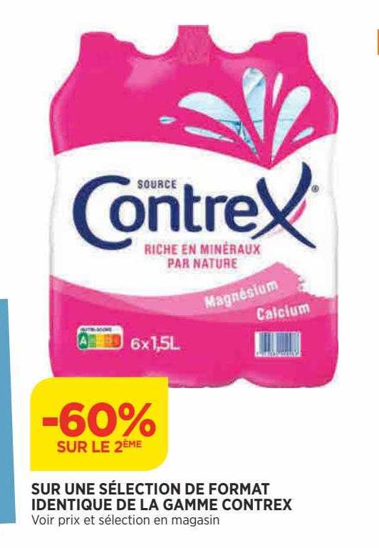 sur une sélection de format indentique de la gamme contrex