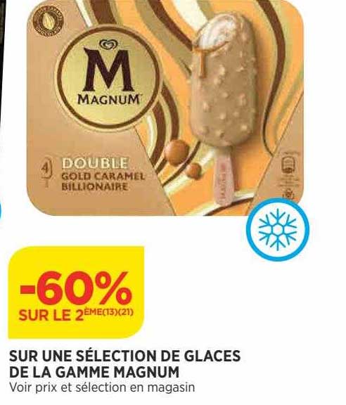 Sur Une Sélection De Glaces De La Gamme Magnum
