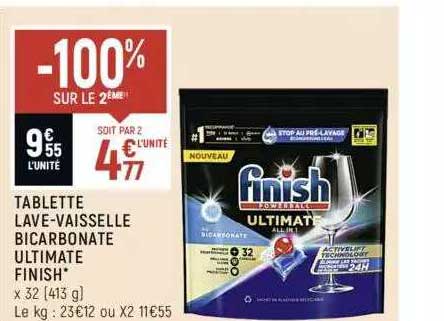 tablette lave-vaisselle bicarbonate ultimate finish