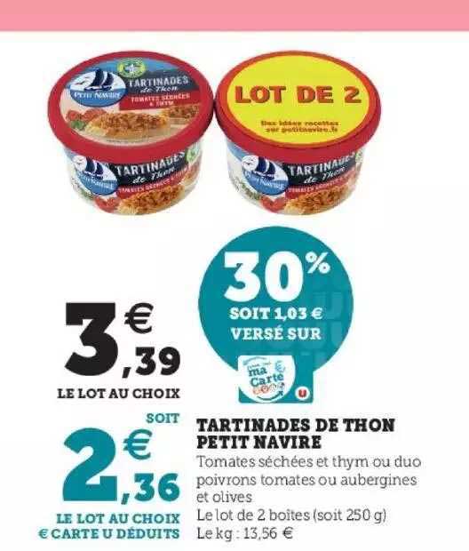 Tartinades De Thon Petit Navire