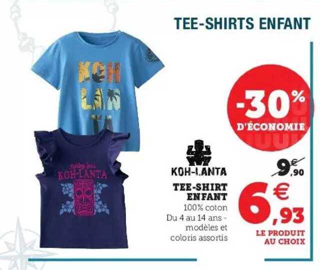 tee-shirt enfant koh-lanta
