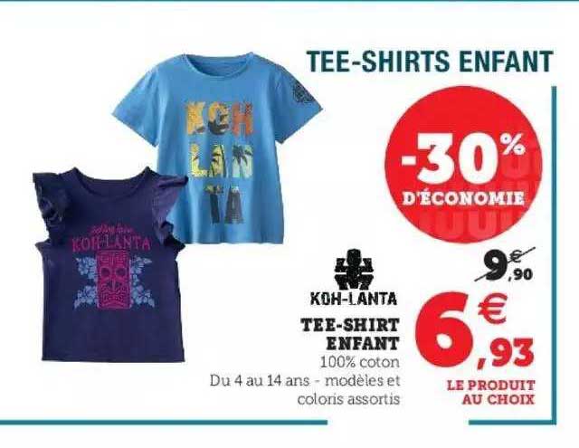 tee-shirt enfant koh-lanta