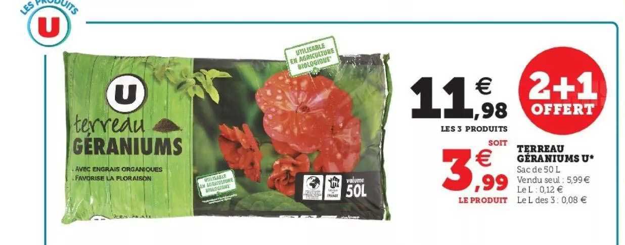 terreau géraniums u