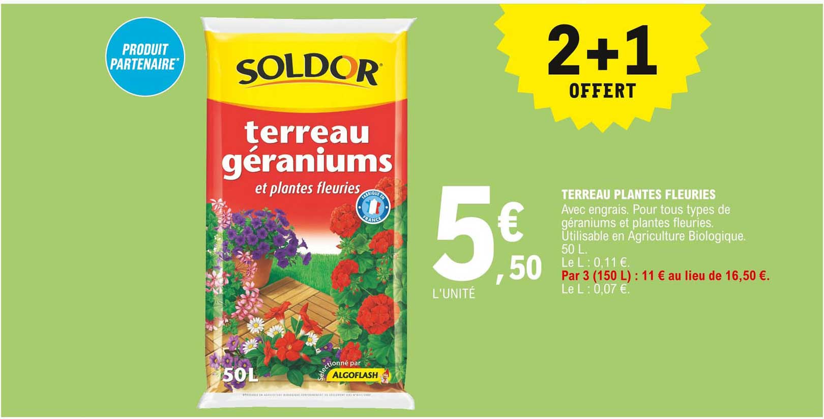terreau plantes fleuries