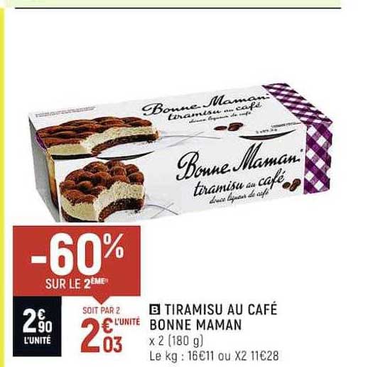 tiramisu au café bonne maman