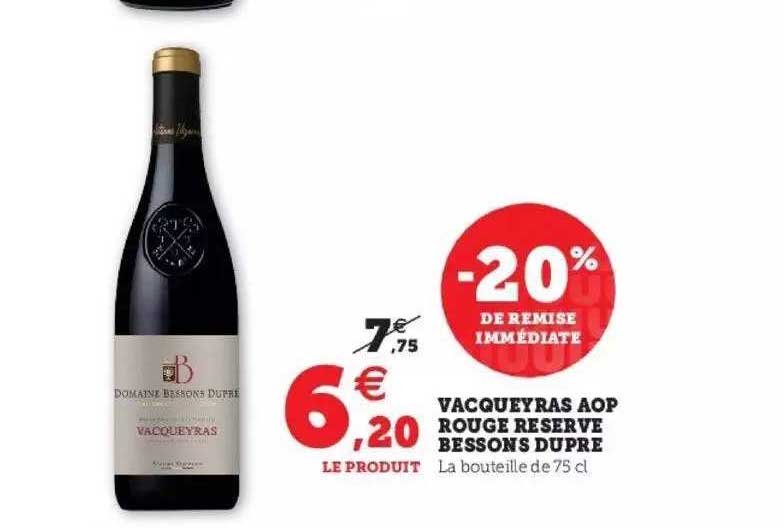 vacqueyras aop rouge réserve bessons dupré