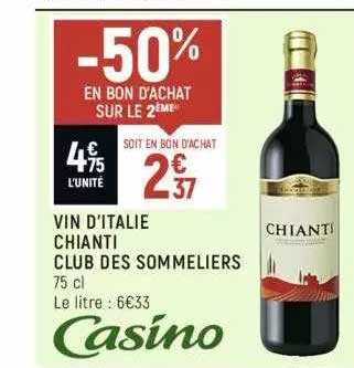 vin d'italie chianti club des sommeliers