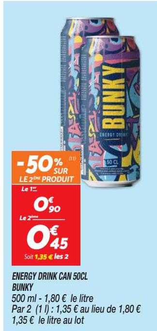 energy drink can 50cl bunky