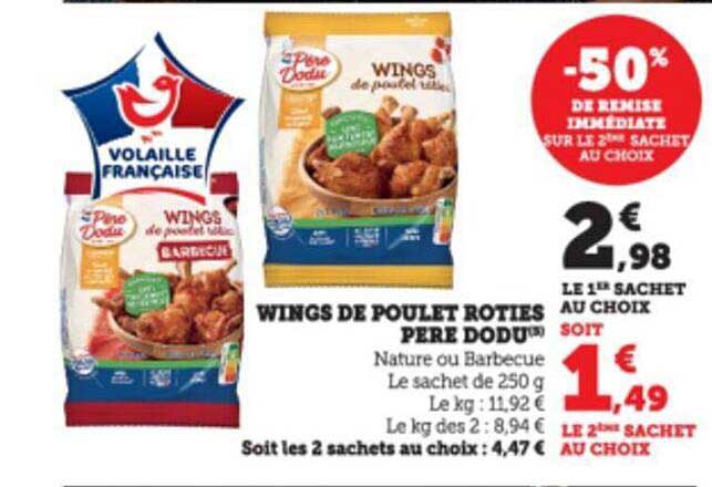 wings de poulet rôties père dodu