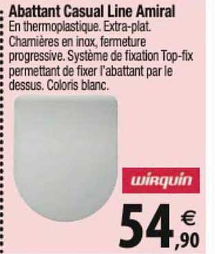 abattant casual line amiral wirquin