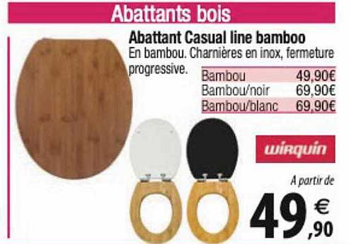 abattant casual line bamboo wirquin