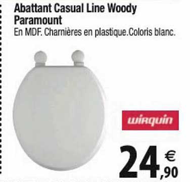 abattant casual line woody paramount wirquin