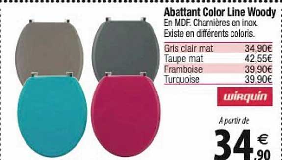 abattant color line woody wirquin