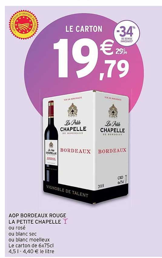 aop bordeaux rouge la petite chapelle