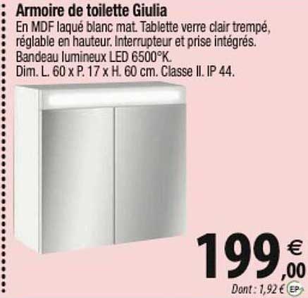 armoire de toilette giulia