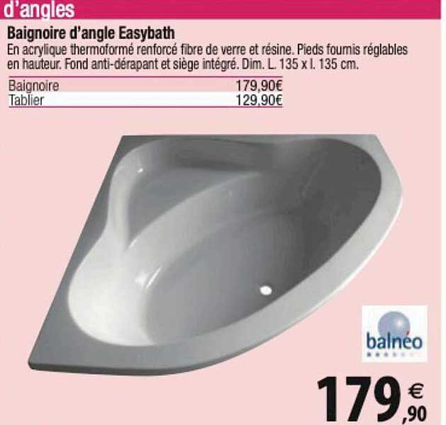 baignoire d'angle easybath balnéo