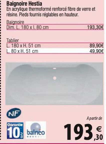 baignoire hestia balnéo