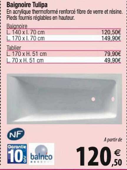 baignoire tulipa balnéo