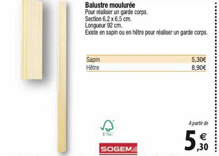 balustre moulurée sogem