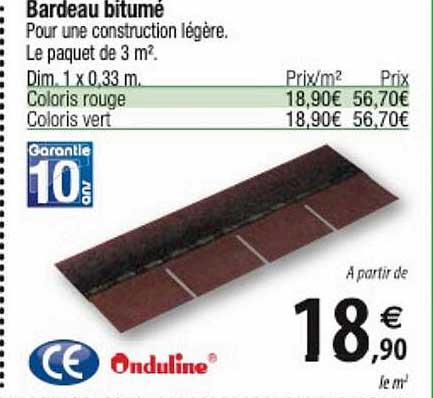 Bardeau Bitumé Onduline