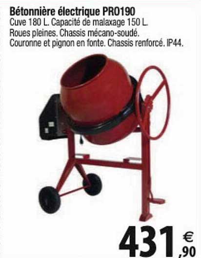 bétonnière électrique pro190