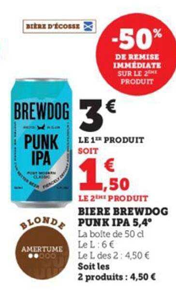 bière brewdog punk ipa 5,4°