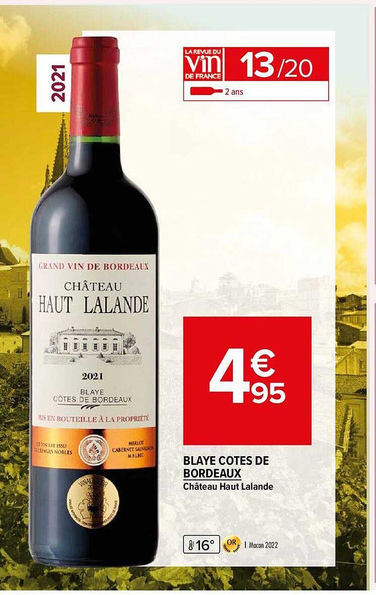 blaye cotes de bordeaux château haut lalande