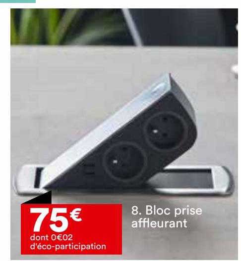 bloc prise affleurant