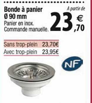 Bonde à Panier ø 90 Mm