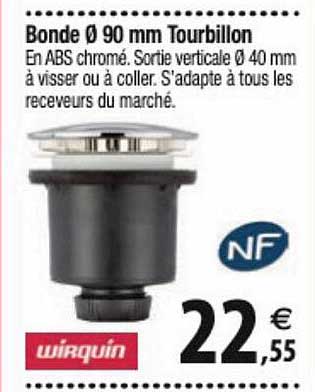 bonde ø 90 mm tourbillon wirquin
