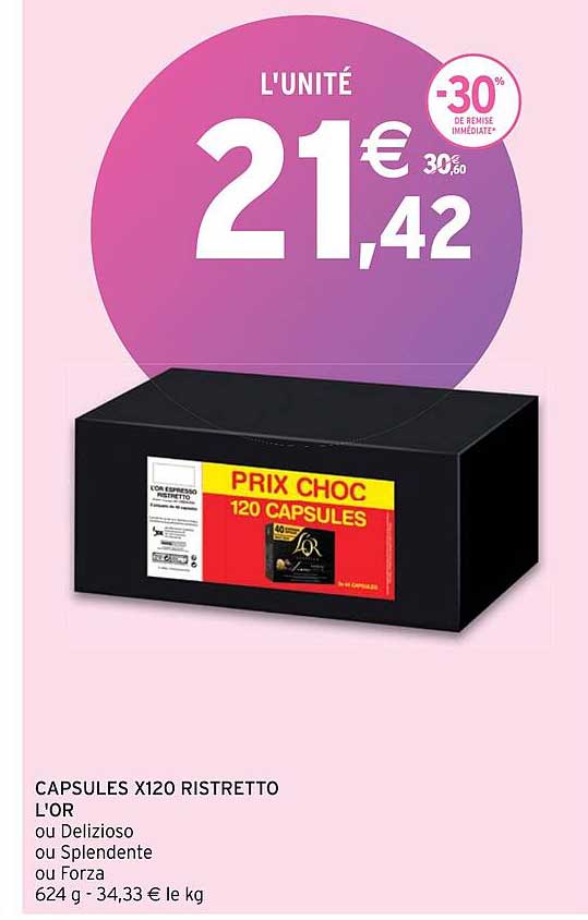 capsules x120 ristretto l'or