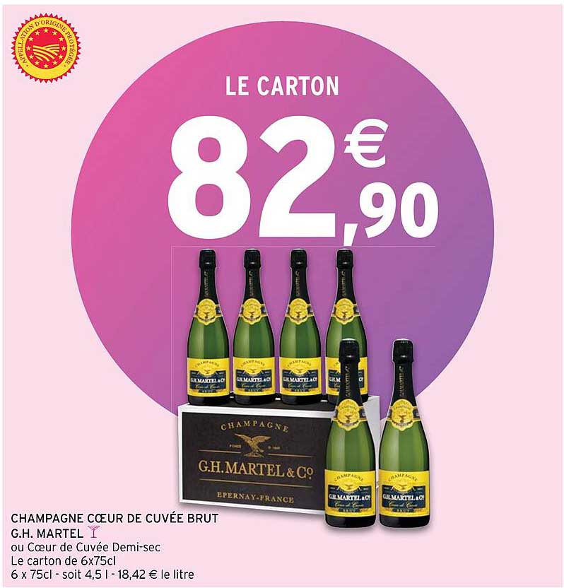 champagne cœur de cuvée brut g.h. martel