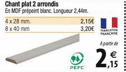 chant plat 2 arrondis