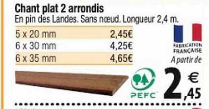 chant plat 2 arrondis