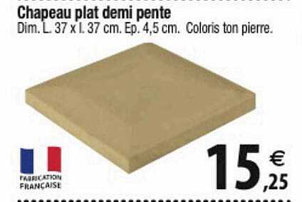 chapeau plat demi pente