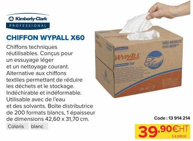 chiffon wypall X60 kimberly-clark