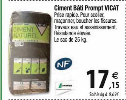 ciment bâti prompt vicat