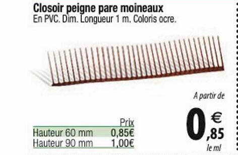 closoir peigne pare moineaux
