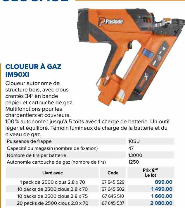 cloueur à gaz im902xi