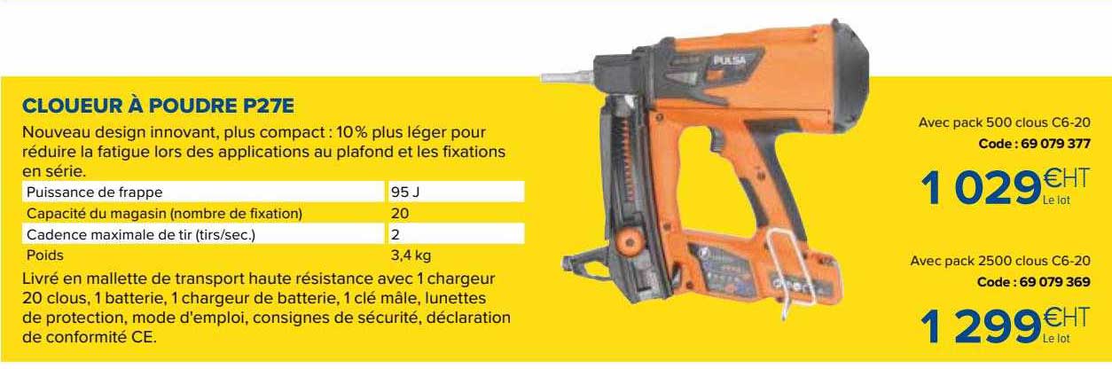 cloueur à poudre p27e