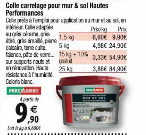 colle carrelage pour mur & sol hautes performances