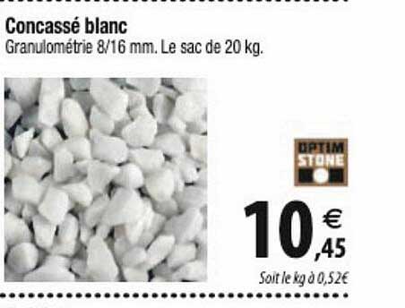 concassé blanc optim stone