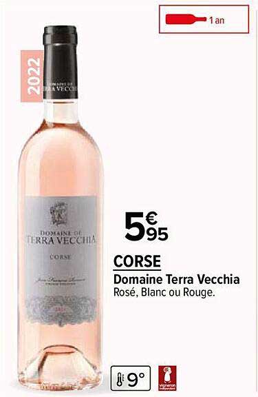 corse domaine terra vecchia rosé, blanc ou rouge