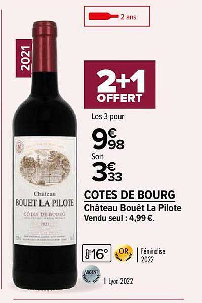 cotes de bourg château bouêt la pilote
