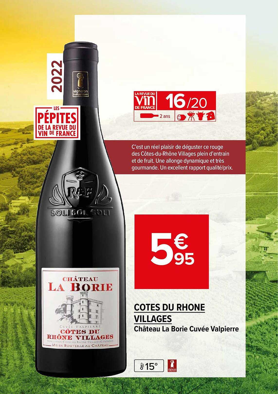 cotes du rhone villages château la borie cuvée valpierre