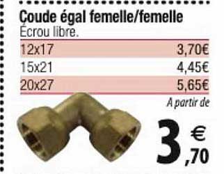 coude égal femelle-femelle