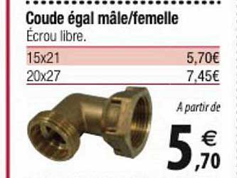 coude égal mâle-femelle