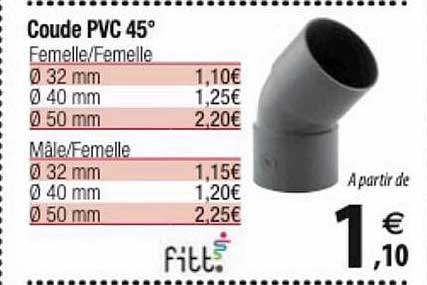 Coude Pvc 45°